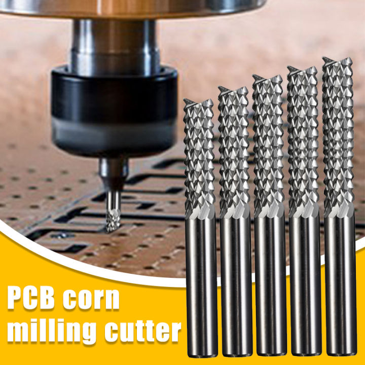 3.17xD3.175x17x38mm Fraise en carbure à deux cannelure PCB Corn End Mills
